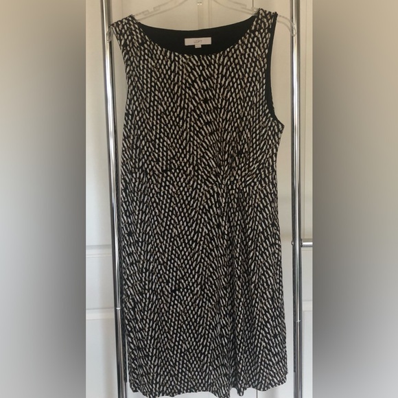 Loft brand dress size XXL. Black with small print. excellent condition - Picture 1 of 4